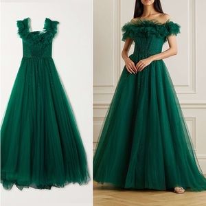 Jenny Peckham gorgeous emerald green gown.  Us size 4. Uk8